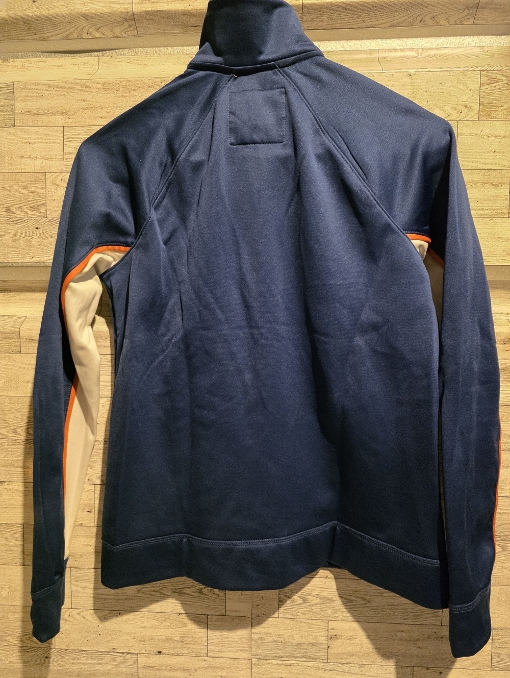 Abercrombie & Fitch Navy Jacket with Cream and Orange Accents - Picture 3 of 3
